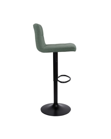 Sgabello regolabile Mosva colore verde con gambe nere opache