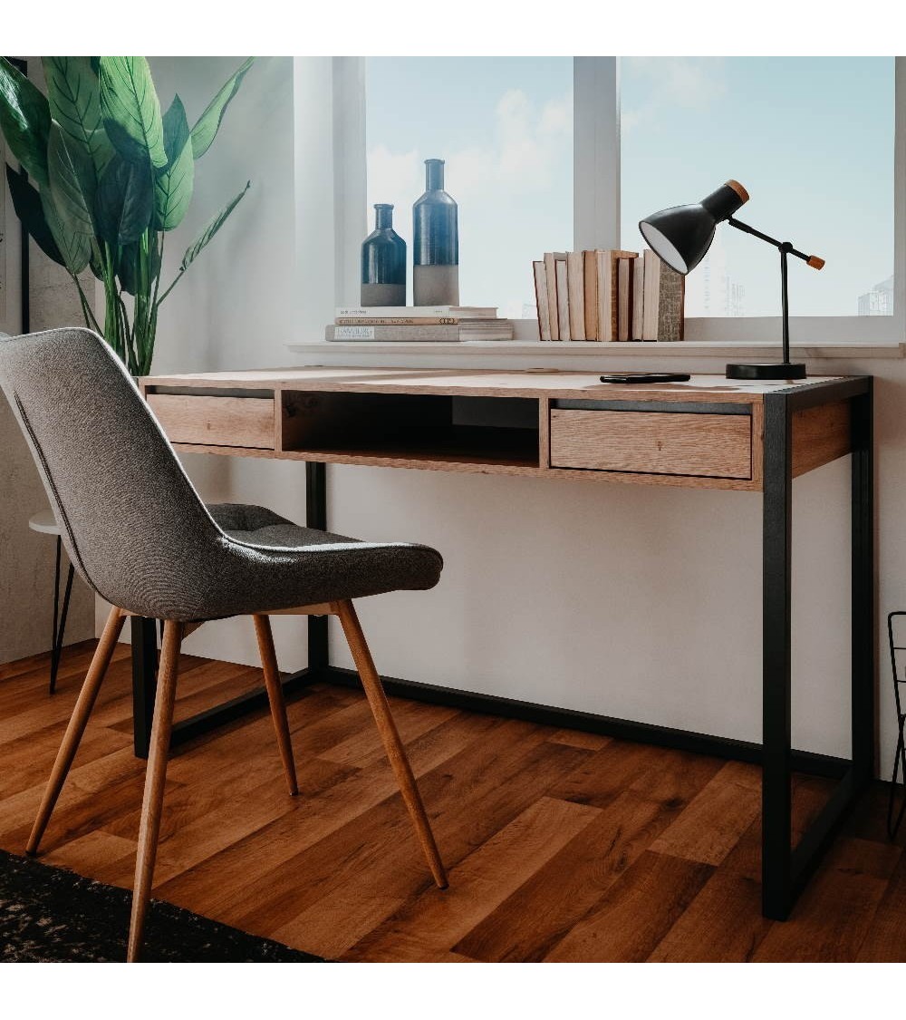 Scrivania Denver 30 L120xP60XH75 quercia antracite