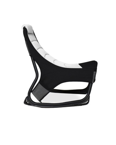 Sedia gaming Rocky con seduta imbottita in rete bicolore nero e bianco