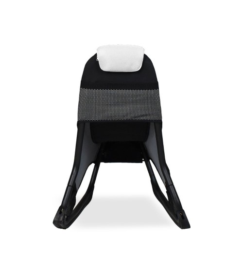 Sedia gaming Rocky con seduta imbottita in rete bicolore nero e bianco