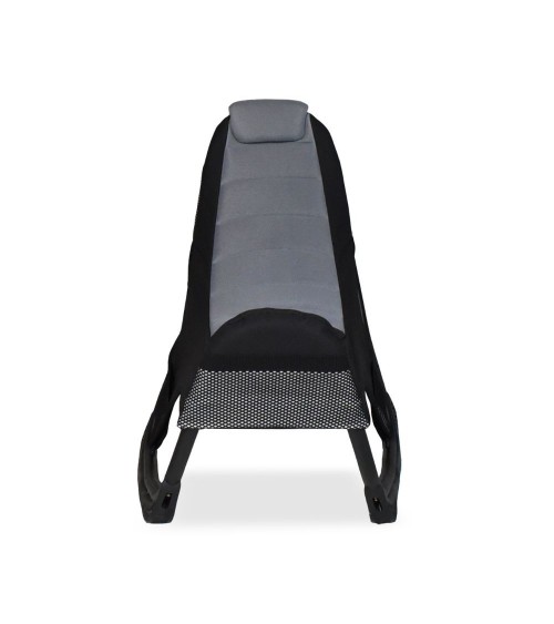 Sedia gaming Rocky con seduta imbottita in rete bicolore nero e grigio