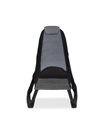Sedia gaming Rocky con seduta imbottita in rete bicolore nero e grigio