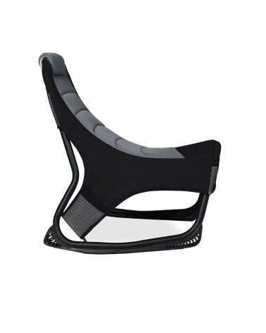 Sedia gaming Rocky con seduta imbottita in rete bicolore nero e grigio