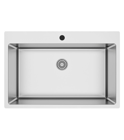 Lavello da incasso SA233 1 vasca 76x50.5 cm. inox