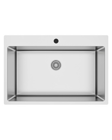 Lavello da incasso SA233 1 vasca 76x50.5 cm. inox