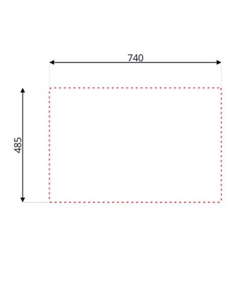 Lavello da incasso SA233 1 vasca 76x50.5 cm. inox