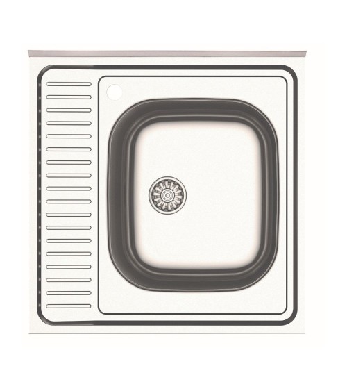 Lavello da appoggio SA24 una vasca 60x60cm. inox