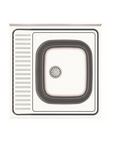 Lavello da appoggio SA24 una vasca 60x60cm. inox