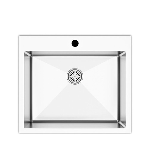 Lavello incasso SA3070 una vasca 55x48 cm. inox