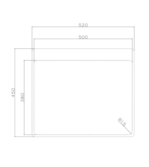 Lavello incasso SA3070 una vasca 55x48 cm. inox
