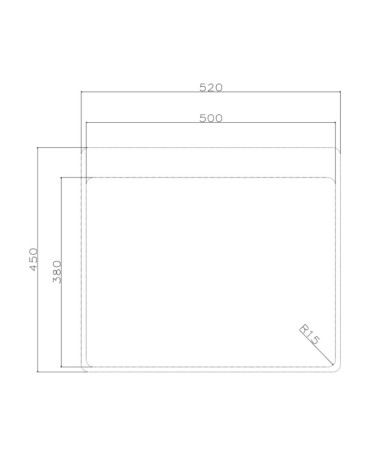 Lavello incasso SA3070 una vasca 55x48 cm. inox