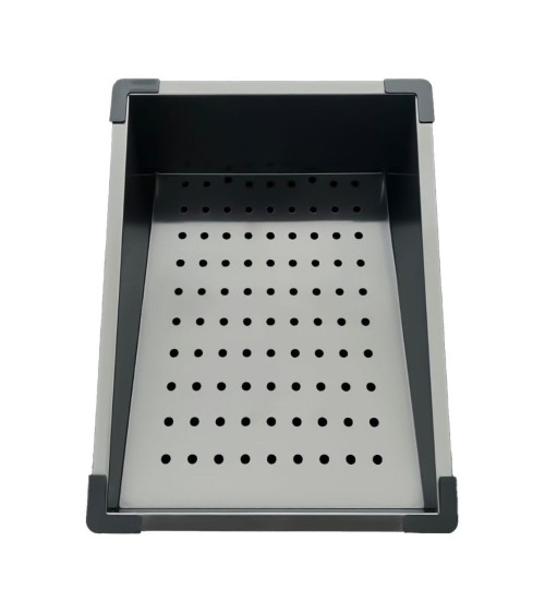 Lavello incasso SA3541 una vasca 75x45 cm. completo di accessori trattamento PVD acciaio nero
