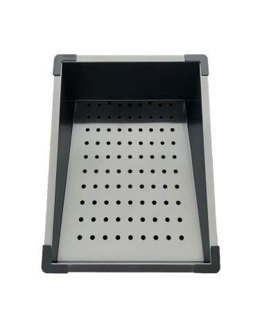 Lavello incasso SA3541 una vasca 75x45 cm. completo di accessori trattamento PVD acciaio nero