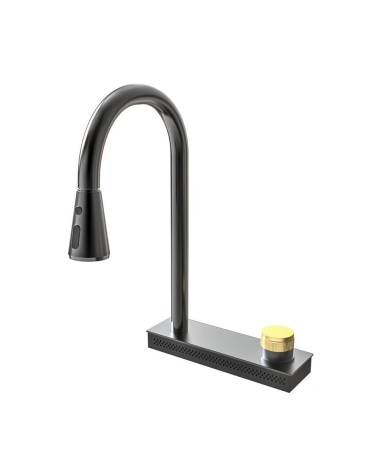 Lavello incasso SA3541 una vasca 75x45 cm. completo di accessori trattamento PVD acciaio nero