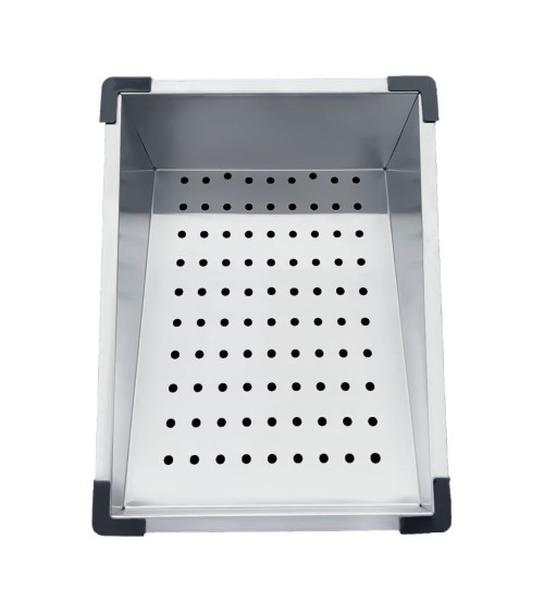 Lavello incasso SA3541 una vasca 75x45 cm. completo di accessori colore inox