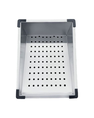 Lavello incasso SA3541 una vasca 75x45 cm. completo di accessori colore inox