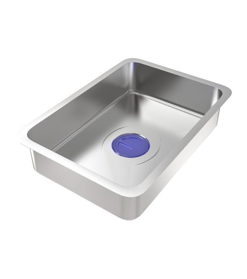 Lavello incasso SA3541 una vasca 75x45 cm. completo di accessori colore inox