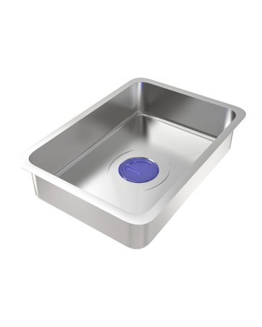 Lavello incasso SA3541 una vasca 75x45 cm. completo di accessori colore inox