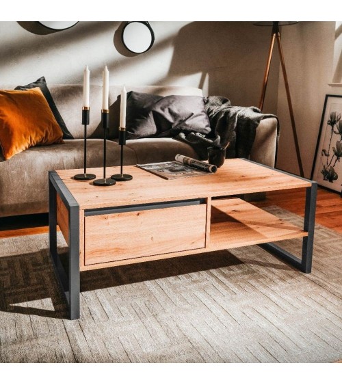 Tavolino da salotto Denver 55 L100xP55XH40 quercia antracite