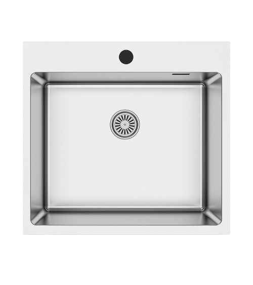 Lavello da incasso SA383 1 vasca 55x50.5 cm. inox