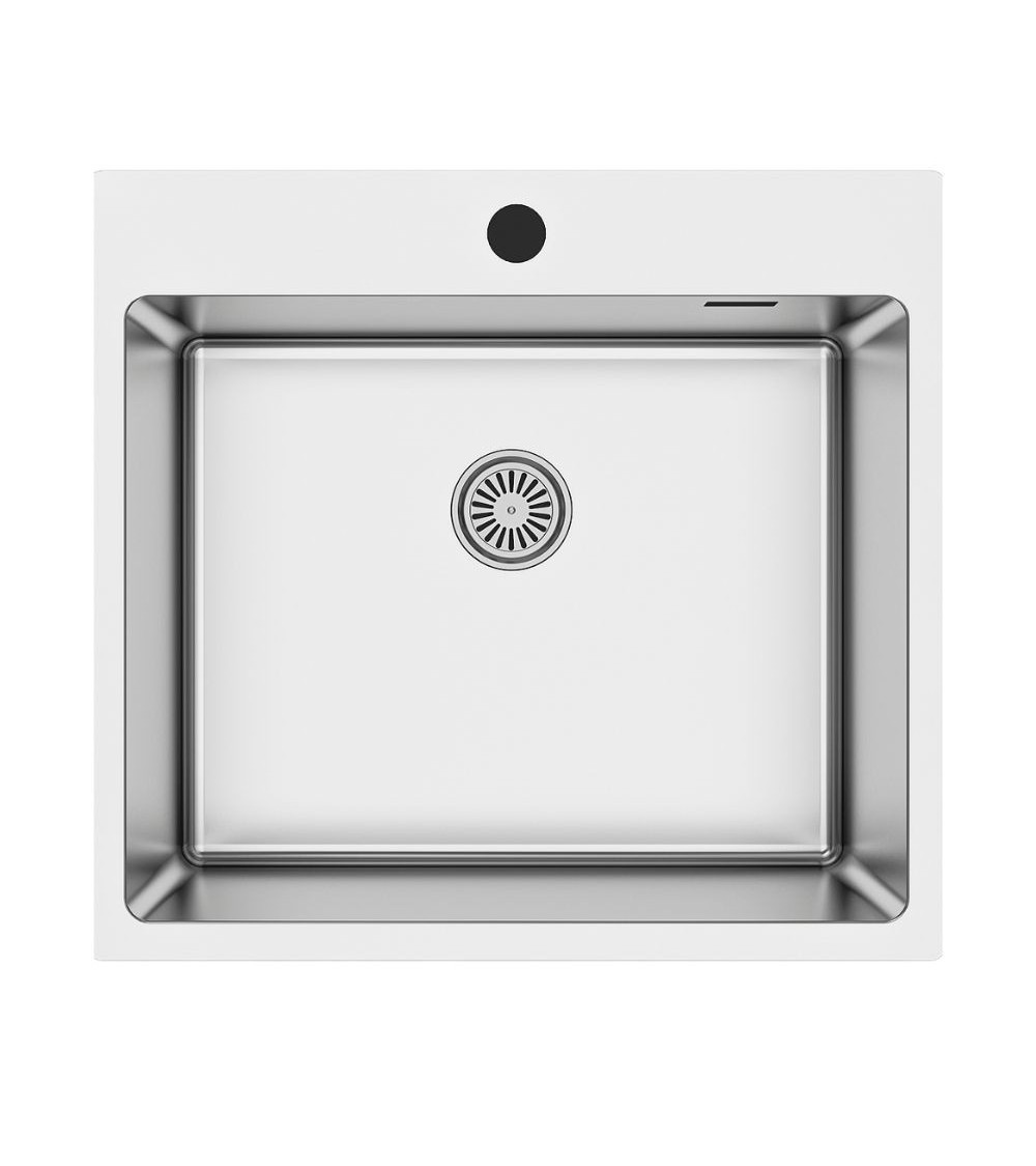 Lavello da incasso SA383 1 vasca 55x50.5 cm. inox
