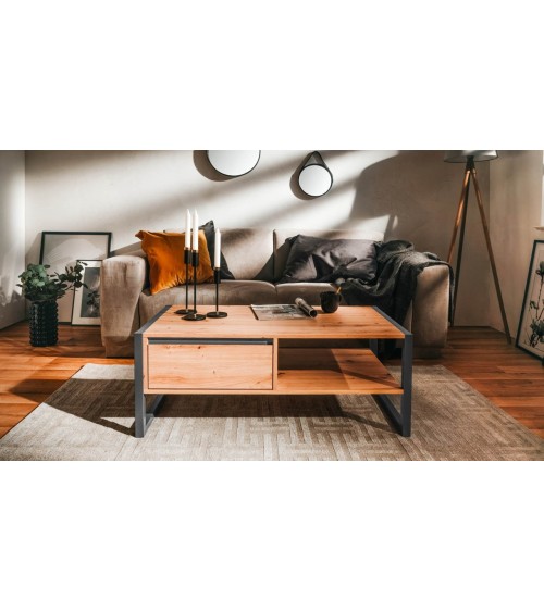 Tavolino da salotto Denver 55 L100xP55XH40 quercia antracite