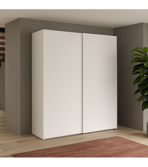 Armadio Swing 2 ante scorrevoli colore bianco opaco 180x55x210H cm.