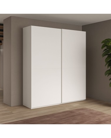 Armadio Swing 2 ante scorrevoli colore bianco opaco 180x55x230H cm.
