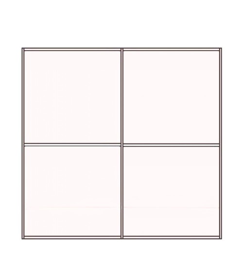 Armadio Swing 2 ante scorrevoli colore bianco opaco 180x55x230H cm.