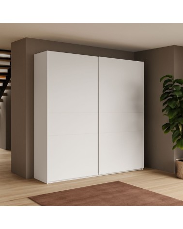 Armadio Swing 2 ante scorrevoli colore bianco opaco 257x55x230H cm.