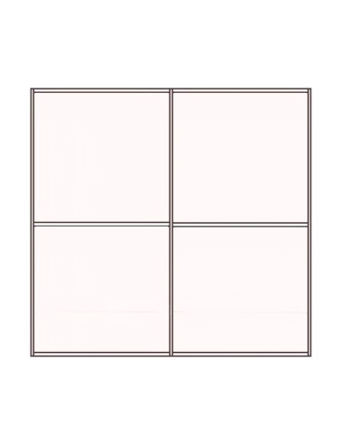 Armadio Swing 2 ante scorrevoli colore bianco opaco 257x55x230H cm.