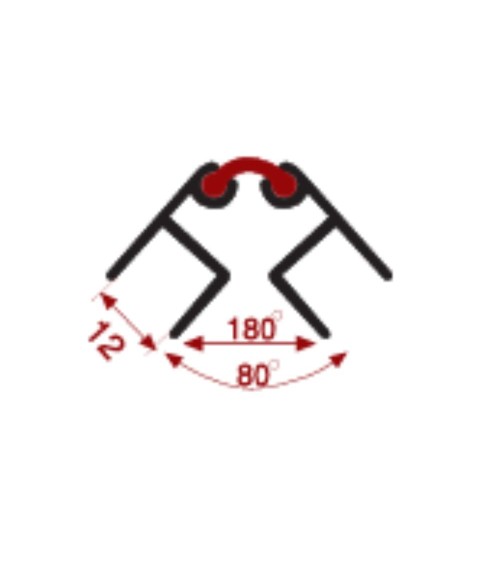 Profilo angolare in PVC PBDA-10 rivestito in alluminio