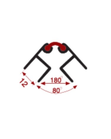 Profilo angolare in PVC PBDA-10 rivestito in alluminio