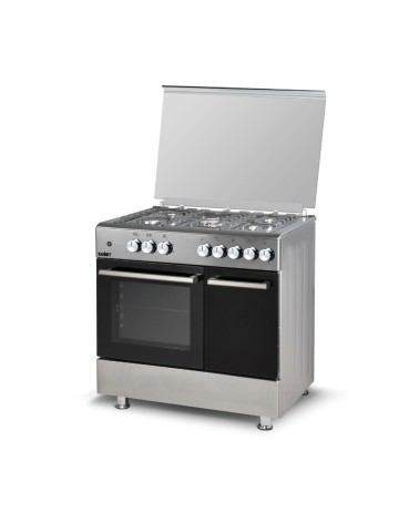 Samet Ermete maxi cucina a gas con porta bombola con piano e frontali inox con forno multifunzione e grill elettrico classe A