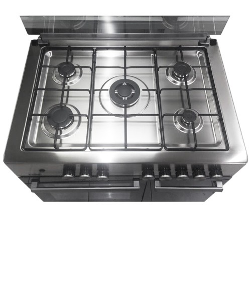 Samet Ermete maxi cucina a gas con porta bombola con piano e frontali inox con forno multifunzione e grill elettrico classe A