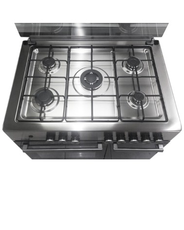 Samet Ermete maxi cucina a gas con porta bombola con piano e frontali inox con forno multifunzione e grill elettrico classe A