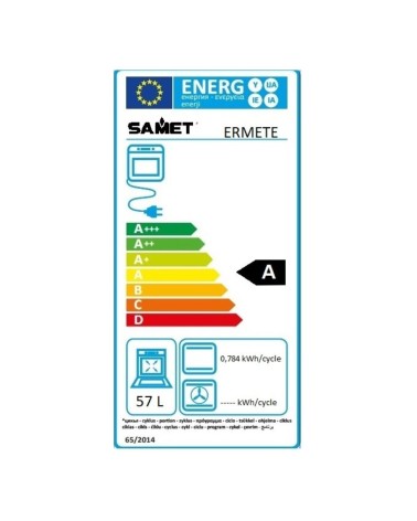 Samet Ermete maxi cucina a gas con porta bombola con piano e frontali inox con forno multifunzione e grill elettrico classe A