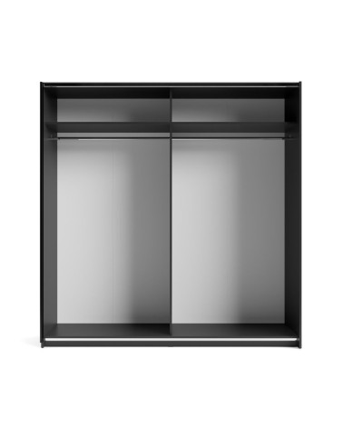 Armadio Metropol 2 ante scorrevoli colore antracite con inserti rovere