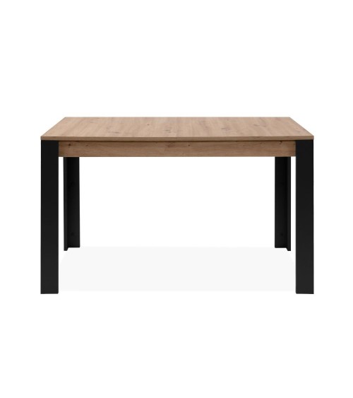Tavolo allungabile Tolosa 80B colore rovere e gambe nere 150x75x80 cm.