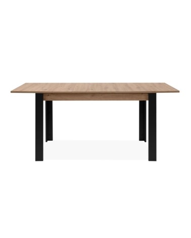 Tavolo allungabile Tolosa 80B colore rovere e gambe nere 150x75x80 cm.