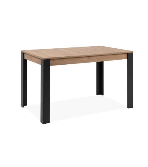 Tavolo allungabile Tolosa 80B colore rovere e gambe nere 150x75x80 cm.