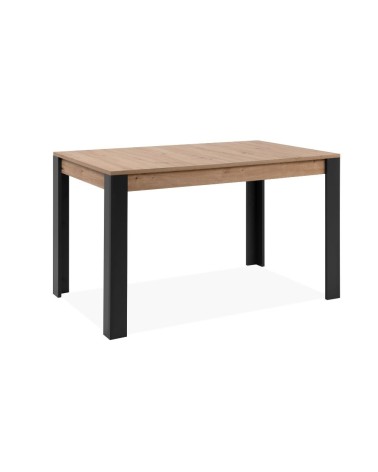 Tavolo allungabile Tolosa 80B colore rovere e gambe nere 150x75x80 cm.