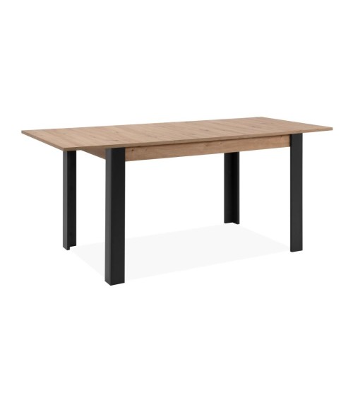 Tavolo allungabile Tolosa 80B colore rovere e gambe nere 150x75x80 cm.