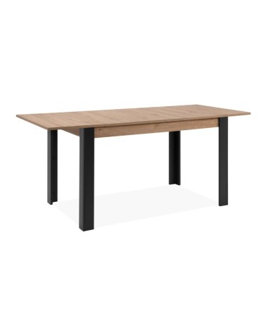 Tavolo allungabile Tolosa 80B colore rovere e gambe nere 150x75x80 cm.