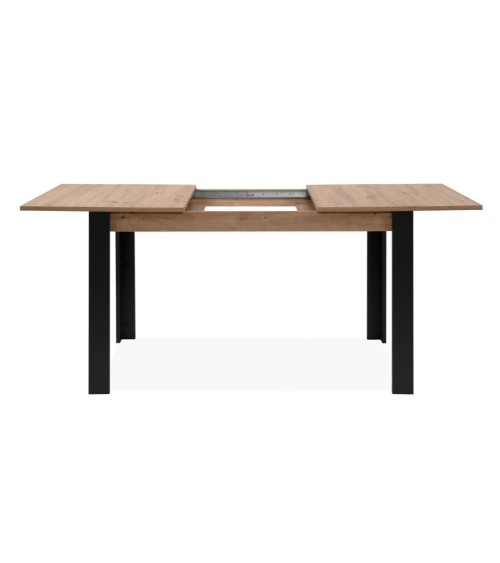 Tavolo allungabile Tolosa 80B colore rovere e gambe nere 150x75x80 cm.