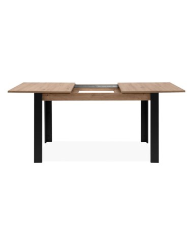 Tavolo allungabile Tolosa 80B colore rovere e gambe nere 150x75x80 cm.