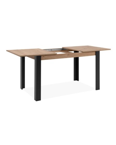 Tavolo allungabile Tolosa 80B colore rovere e gambe nere 150x75x80 cm.