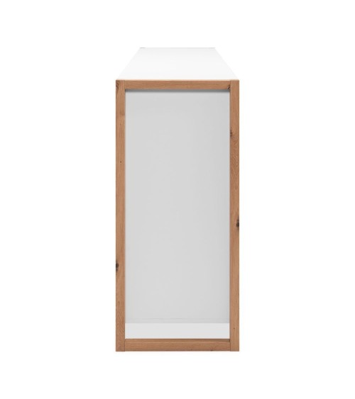 Credenza New Denver3 con 3 cassetti e 3 ante battenti in bianco e rovere