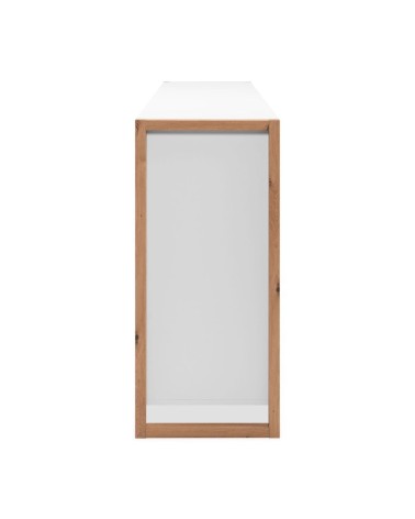 Credenza New Denver3 con 3 cassetti e 3 ante battenti in bianco e rovere