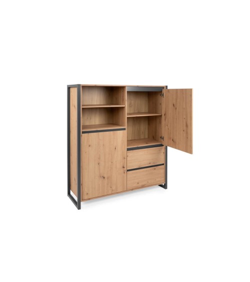 Credenza alta Denver 51 L120XP40XH140 quercia antracite